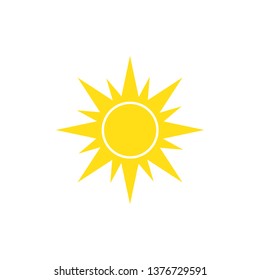 Sun icon on white background for graphic and web design, Modern simple vector sign. Internet concept. Trendy symbol for website design web button or mobile app