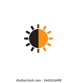 Sun icon on a white background