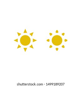 Sun icon on white background. vector illustration