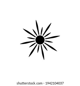 Sun Icon on white background, for Graphic Design Projects
