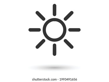 Sun Icon on white background