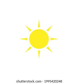 Sun Icon on white background, for Graphic Design Projects
