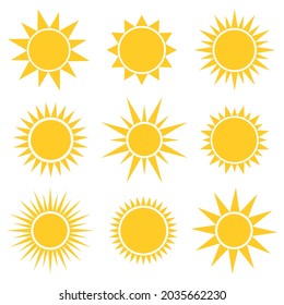 sun icon on white background