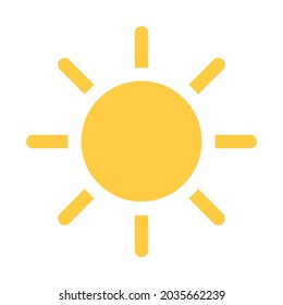 sun icon on white background