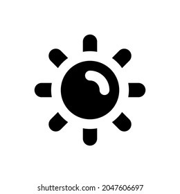 Icono de sol sobre fondo blanco