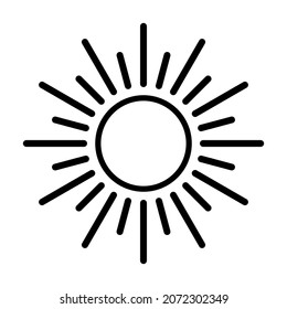sun icon on white background