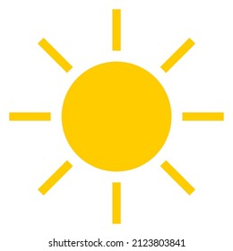 sun icon on white background