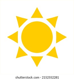 icono de sol sobre fondo blanco