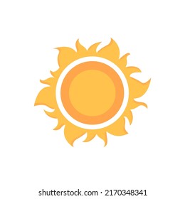 sun icon on white background, vector illustration