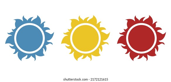 sun icon on white background, vector illustration