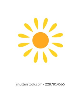 sun icon on a white background, vector illustration