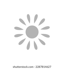 sun icon on a white background, vector illustration