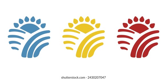 sun icon on a white background, vector illustration