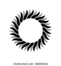 Sun icon on white background