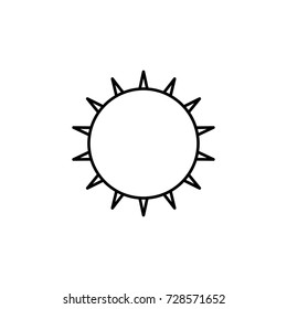 Sun icon on white background