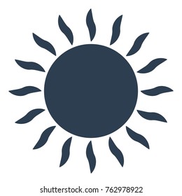 Sun icon on white background. Vector illustration
