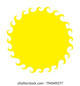 Sun icon on white background