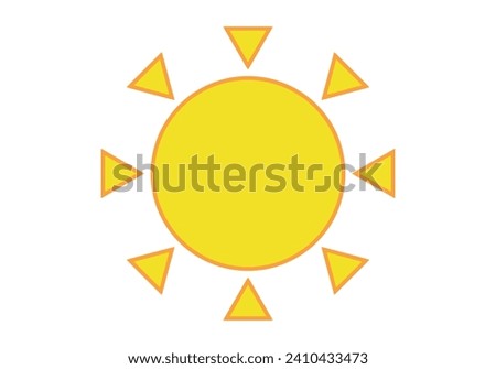 Sun icon on white background.