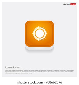 Sun Icon Orange Abstract Web Button