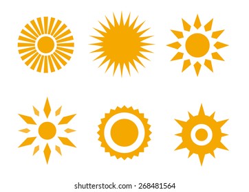 sun icon orange design