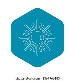 Sun icon. Outline illustration of sun vector icon for web