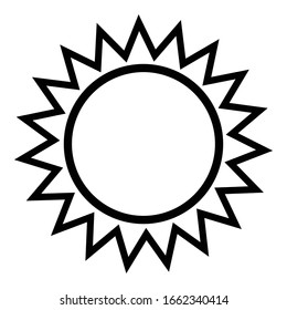 Sun Icon Outline Isolated Vector Illustration Stock Vector (Royalty ...