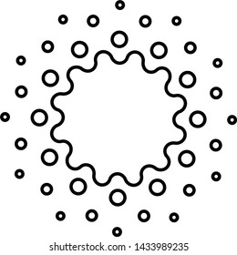 The sun icon in outline style