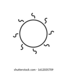 Sun icon outline style vector for your web design, logo, UI. illustration
