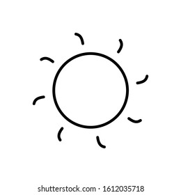 Sun icon outline style vector for your web design, logo, UI. illustration