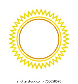 sun icon over white background vector illustration