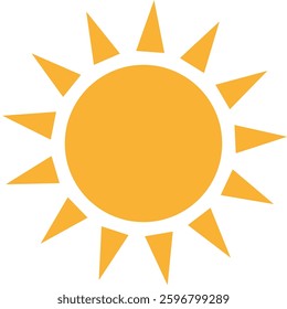 Sun Icon. Perfect for weather forecast and sun illustration 