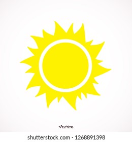 Sun icon, picture, flat, app, web, art, object, flat, stock vector