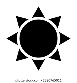 Sun Icon. Sun icon, radiant, warmth and light, celestial body emblem, source of energy and vitality, sun's rays. Vector line icon for Business and Advertising