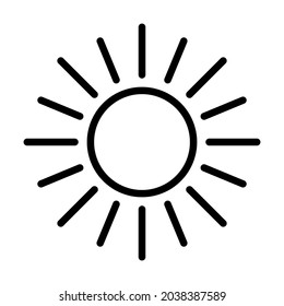 Sun Icon, Retro Sun Ray, Sun Burst Emblem, Sunshine Sunburst Logo, Isolated Vector Illustration