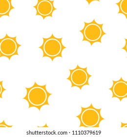 Sun icon seamless pattern background. Business concept vector illustration. Summer sunshine symbol pattern.