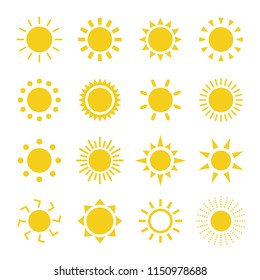 Sun  icon set