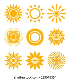 sun icon set