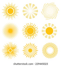 sun icon set