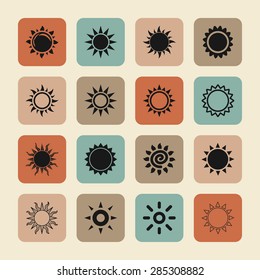 sun icon set