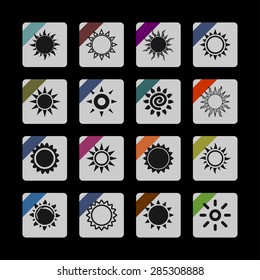 sun icon set