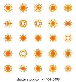 Sun icon set