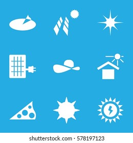 sun icon. Set of 9 sun filled icons such as house under sun, star