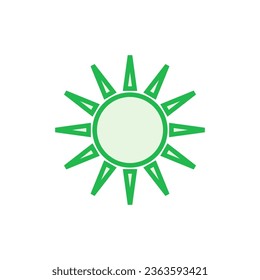 Sun icon set. Brightness Icon vector