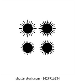 Sun Icon set. Sun Collection logo icon Vector. Sun star Collection,