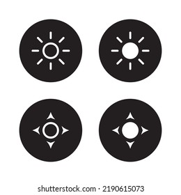 Sun icon set collection in variation style