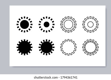 Juego de iconos de Sun con eps 10
