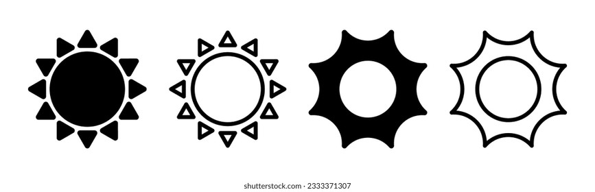 Sun icon set illustration. Brightness sign and symbol.