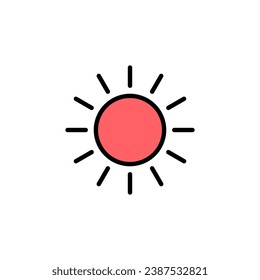 Sun icon set illustration. Brightness sign and symbol.