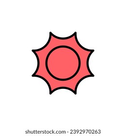 Icono de Sun. Signo y símbolo de brillo.