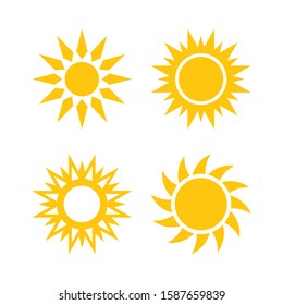 Sun icon set. isolated vector illustration. Use for admin panels, websites, interfaces, mobile apps. Sun sign symbol vector border